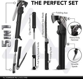 img 3 attached to 🪓 Aclim8 COMBAR Pro Titanium - Ultimate 5-in-1 Rescue and Survival Tool: Hammer, Axe, Spade, Knife, Saw, and Magazine - The Elite Adventurer's All-in-One Companion