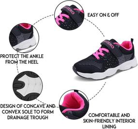 img 1 attached to 👟 Lingmu Girl's Boys Fashionable Running Shoes - Kid Breathable Non-Slip Tennis Shoes for Outdoor Sports - Children's (Toddler/Little Kid/Big Kid)