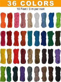 img 3 attached to 🧵 10 Feet Paracord Cord 550 - 36-Piece Multifunctional Rope Kit for Crafting Paracord Bracelets, Lanyards, Keychains, Dog Collars - DIY Braiding Supplies, Woven, Manual Braiding