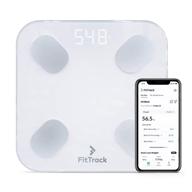 fittrack dara smart bmi digital scale - accurate bluetooth glass bathroom scale for weight and body fat tracking (white) logo