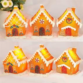 img 3 attached to 🎅 Immeiscent Christmas Flameless Candles Set of 3 - Santa House Carved Candle with Remote & Timer - Real Wax LED Pillar Candles for Xmas, Home Decor, Holidays