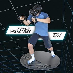 img 1 attached to 🕹️ XPACK VR Mat: 35" Round Anti-Fatigue Mat for Precise Foot Positioning in Virtual Reality Games