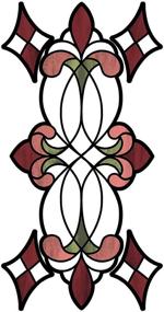 img 2 attached to 🏡 Enhance Your Home Décor with InHome NH2422 Red Vineyard Stained Glass Window Film
