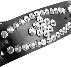 img 1 attached to Fashion Studded Western Crystal Rhinestone Women's Accessories in Belts