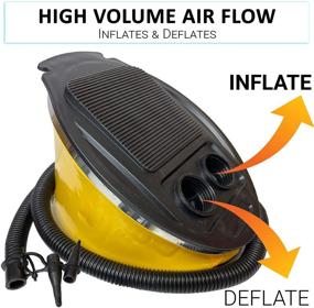 img 1 attached to 🏊 W4W Bellows Foot Pump - Ideal Pump for Inflatable Pool, Tube, Air Mattress Bed, Float, Beach Ball, Water Floats, etc. - Interchangeable Nozzle with Accordion Hose - Effortless Inflation & Deflation