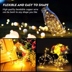 img 1 attached to 🔌 YoTelim LED Fairy String Lights with Remote Control - 2 Sets of 100 LED 33ft/10m Micro Silver Wire Indoor Battery Operated LED Fairy Lights for Garden Home Party Wedding Festival Decorations in Warm White