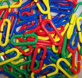 img 1 attached to 🔗 100 Plastic C-links - Hooks for Sugar Glider, Rat, Parrot, Bird Toy Parts