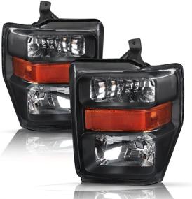 img 4 attached to 🚗 BRYGHT 2008-2010 Ford F-250 F-350 F-450 Super Duty Headlight Assembly - Driver and Passenger Side