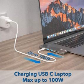 img 1 attached to 🔌 WAVLINK USB C Hub Adapter for MacBook Pro 2019-2016 - 7-in-1 Aluminum Hub with 4K HDMI, Thunderbolt 3, 100W Power Delivery and More!