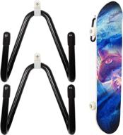 🛹 jupitoo skateboard wall mount 2 pack – high-quality skateboard wall hanger hooks rack – versatile longboard holder wall mount – flexible hanger for skateboards, longboards, skis, penny boards, and more logo