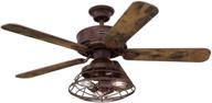 🔌 westinghouse lighting 7220500 barnett 48-inch barnwood ceiling fan with dimmable led light kit, cage shade, and remote control logo