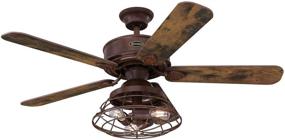 img 4 attached to 🔌 Westinghouse Lighting 7220500 Barnett 48-Inch Barnwood Ceiling Fan with Dimmable LED Light Kit, Cage Shade, and Remote Control