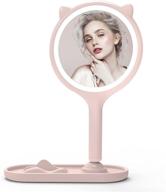 💄 portable led makeup mirror with touch screen, 3 color adjustable lighting, detachable 360° swivel vanity mirror with 1x/10x magnification - ideal tabletop mirror for girls and ladies logo