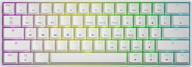 gk61s mechanical gaming keyboard - 61 keys multi color rgb illuminated led backlit wired programmable for pc/mac gamer (gateron mechanical black logo