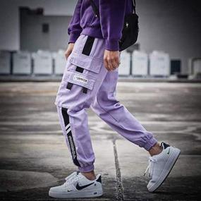 img 2 attached to Aelfric Eden Men's Long Casual Cargo Pants: Unisex Streetwear with Loose Fit & Hip-Hop Style