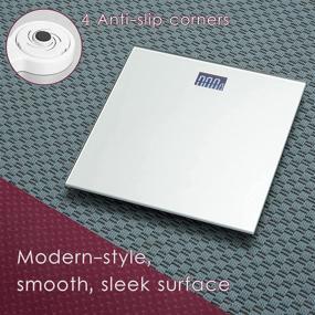 img 2 attached to 📊 Moss and Stone Digital Body Weight Bathroom Scale: Smart Step-on Technology, Easy Read LCD, Up to 400 Pounds, Highly Accurate Home Scale