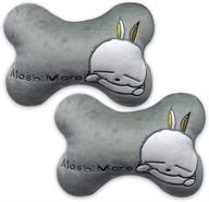 🚗 tianmei 2pcs lmt cartoon styling car headrest protect neck pillow - cute fashion travel rest pillow cushion pad in gray color - 1 pair logo