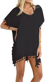 img 2 attached to 👙 Amazon Essentials Women's Chiffon Tassel Beachwear Bikini Swimsuit Cover-Up - Stylish & Trendy