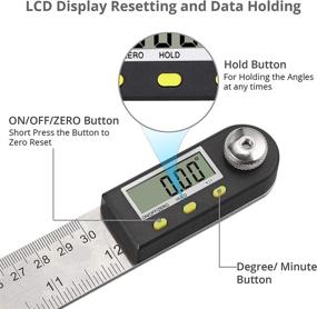 img 3 attached to Neoteck Stainless Protractor for Precise Woodworking Construction