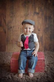 img 2 attached to Born Love Scally Newsboy Driver Boys' Hats & Caps: Top-notch Accessories for Young Fashion Icons!