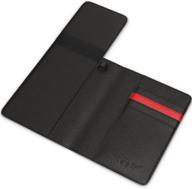 leather passport holder wallet document logo