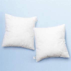 img 3 attached to 🛋️ Nestl Plain Throw Pillows 20x20 Inches - Decorative Pillow Insert Set of 2 - Square Throw Pillow Inserts, Premium Down Alternative Polyester Cushions for Couch, Sofa, Bed - Sham Stuffer