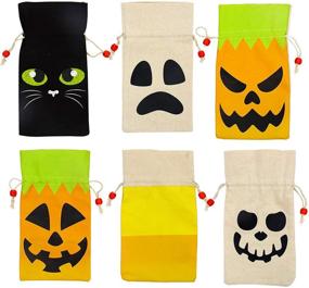 img 3 attached to 🎃 12 Halloween Goody Bags for Kids - Trick or Treat Candy Bags, Gift Goodie Bags, School Classroom Hangout, Party Favor Supplies - 8.5” x 4.75”