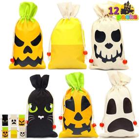 img 4 attached to 🎃 12 Halloween Goody Bags for Kids - Trick or Treat Candy Bags, Gift Goodie Bags, School Classroom Hangout, Party Favor Supplies - 8.5” x 4.75”