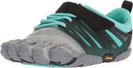 vibram women's v-train cross trainer in grey/black/aqua, size 8-8.5: a complete fitness solution logo