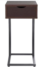 img 2 attached to Coaster Industrial Accent Table: Storage Drawer, Outlet & Elegant Cappuccino Finish