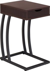 img 3 attached to Coaster Industrial Accent Table: Storage Drawer, Outlet & Elegant Cappuccino Finish