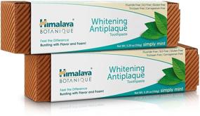img 4 attached to Himalaya Botanique Complete Care Whitening Toothpaste, Simply Mint, for a Fresh Mouth, Enhanced Teeth Whitening and Breath, 5.29 oz, Pack of 2