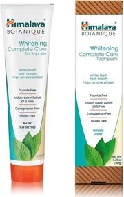 img 3 attached to Himalaya Botanique Complete Care Whitening Toothpaste, Simply Mint, for a Fresh Mouth, Enhanced Teeth Whitening and Breath, 5.29 oz, Pack of 2