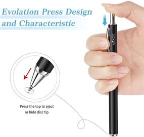 img 3 attached to 🖊️ Mixoo Retractable Stylus for Touch Screens - High Sensitivity Universal Stylus Pen with Replaceable Disc Tips - Black