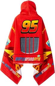 img 3 attached to Disney/Pixar Cars 'Tune Up' Hooded Cape Towel - Stay Dry in Style!