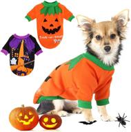 🎃 hilarious halloween costume for small dogs and cats: bwogue dog pumpkin shirt! logo