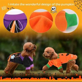 img 1 attached to 🎃 Hilarious Halloween Costume for Small Dogs and Cats: BWOGUE Dog Pumpkin Shirt!
