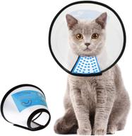 🐾 supet adjustable pet recovery cone collar - comfy protective e-collar for cats, dogs, and small animals after surgery, ant-bite lick wound healing, safety practical plastic cone - ideal for cats, puppies, and rabbits. logo