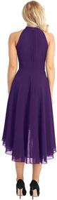 img 1 attached to 👗 Stunning ACSUSS Halter Neck High Low Bridesmaid Dress for Elegant Evening Prom
