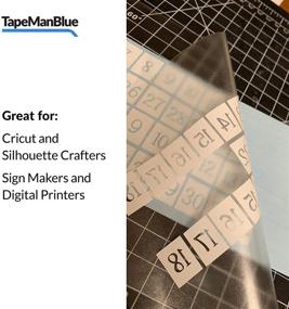 img 1 attached to 🔍 12-inch x 100-foot Roll of Transparent Vinyl Transfer Tape for Craft Die Cutters. High-Quality, Strong Adhesive Application Tape for Vinyl Letters, Stickers, and Graphics