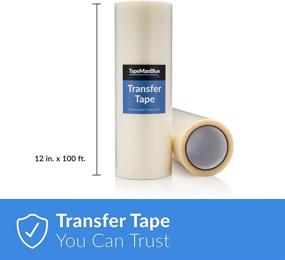 img 3 attached to 🔍 12-inch x 100-foot Roll of Transparent Vinyl Transfer Tape for Craft Die Cutters. High-Quality, Strong Adhesive Application Tape for Vinyl Letters, Stickers, and Graphics