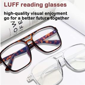 img 3 attached to LUFF Blue-Light-Blocking Reading Glasses for Women - Set of 4 Prescription Eyeglasses