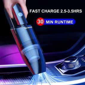 img 1 attached to 🧹 MNUTIJI Cordless Handheld Car Vacuum Cleaner 6000PA - Rechargeable & Portable with HEPA Filters for Car Home Cleaning