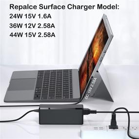 img 1 attached to VHBW Surface Pro Charger: Compatible with Surface Pro X, Pro Tablet, Surface Book, and Surface Laptop - 15V2.58A Power Supply