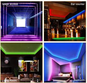 img 3 attached to 🌈 Yutop 32.8ft RGB LED Strip Lights: Color Changing Tape Light with Remote and Power Supply - Ideal for Kitchen, Bedroom, and Home Decoration