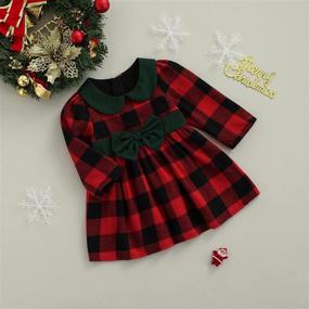 img 1 attached to Toddler Christmas Bow Knot Princess Costume Dress Up & Pretend Play