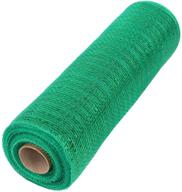 🎀 vibrant green itisparkle deco poly mesh ribbon - 10 inch x 10yds with green metallic foil logo