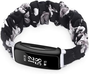 img 1 attached to 💁 Повязки DAIKA Scrunchies Bands плюс чехол с защитным экраном: стильные и защитные аксессуары для Fitbit Inspire 2 для женщин.