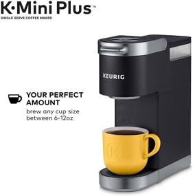 img 2 attached to ☕ Кофеварка Keurig K-Mini Plus: кофемашина для одной чашки K-Cup с размешиванием объемом 6-12 унций, хранением K-Cup и совместимостью с путешественными кружками, черная.