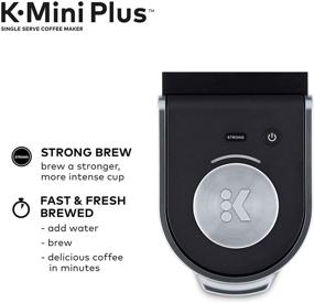 img 3 attached to ☕ Кофеварка Keurig K-Mini Plus: кофемашина для одной чашки K-Cup с размешиванием объемом 6-12 унций, хранением K-Cup и совместимостью с путешественными кружками, черная.